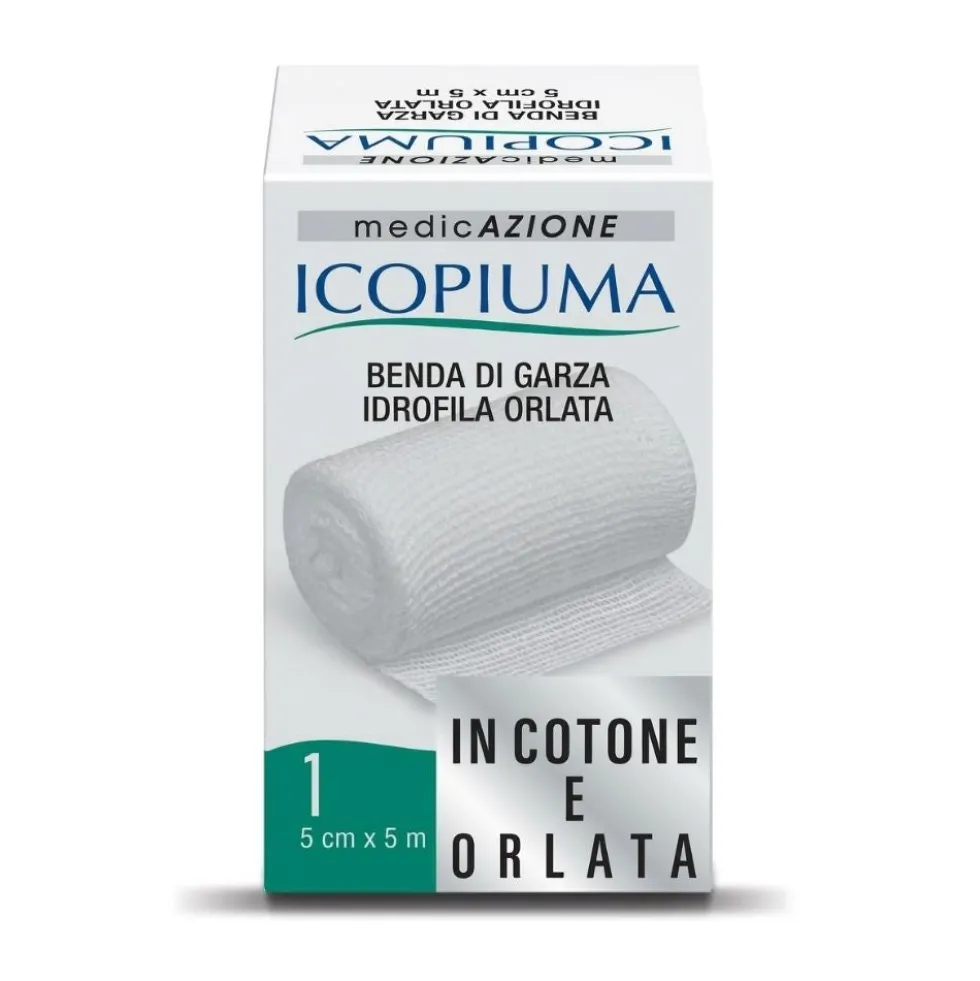 Icopiuma Benda orlata 5 cm x 5 m - Icopiuma benda orlata cotone, 1 benda