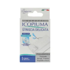 Icopiuma Striscia delicata Cerotto per medicazioni 1 m x 6 cm, 1 striscia