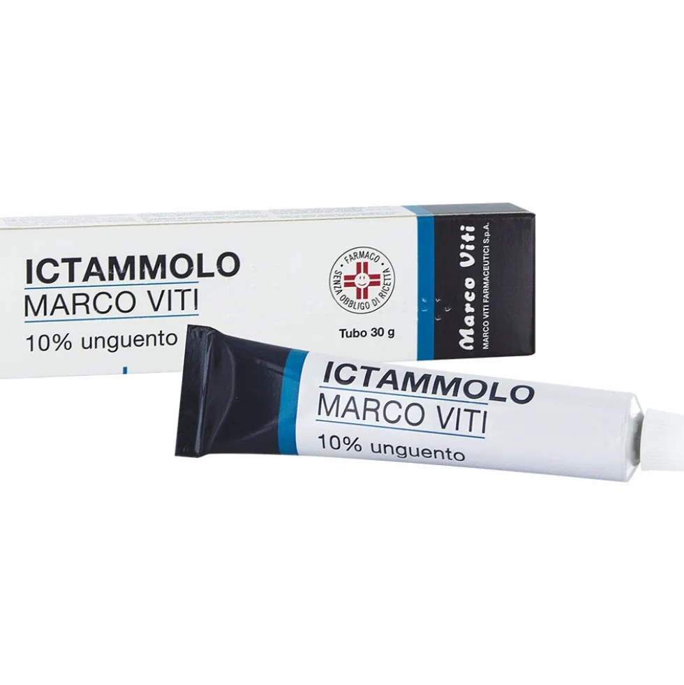 Ictammolo Mv 10% Unguento per Infiammazioni e Piccole Infezioni Cutanee, 30g
