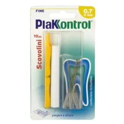 Ideco Plakkontrol - Scovolino con Manico Intercambiabile 0.7mm, 10 Pezzi