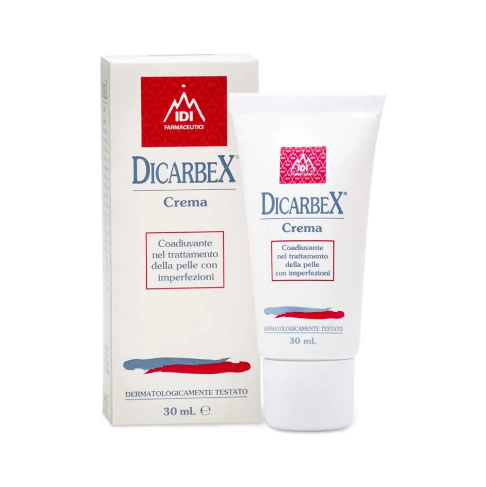 IDI Farmaceutici Dicarbex Crema Trattamento Pelle Grassa e Arrossata, 30ml