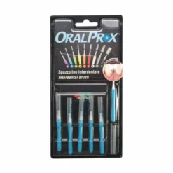 IDS Oralprox - Spazzolini Interdentali Misura 1 Colore Azzurro, 6 Scovolini