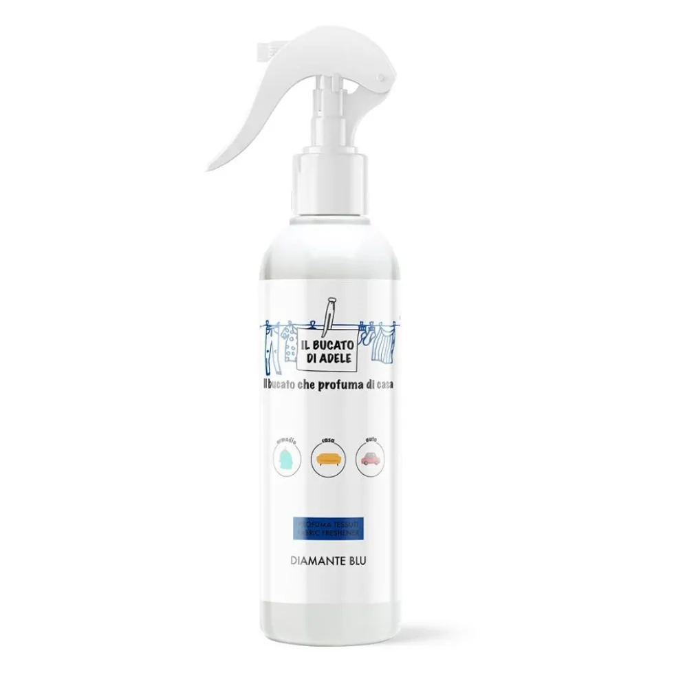 Il Bucato di Adele Diamante Blu Spray per tessuti per profumare i capi e la biancheria, 250 ml