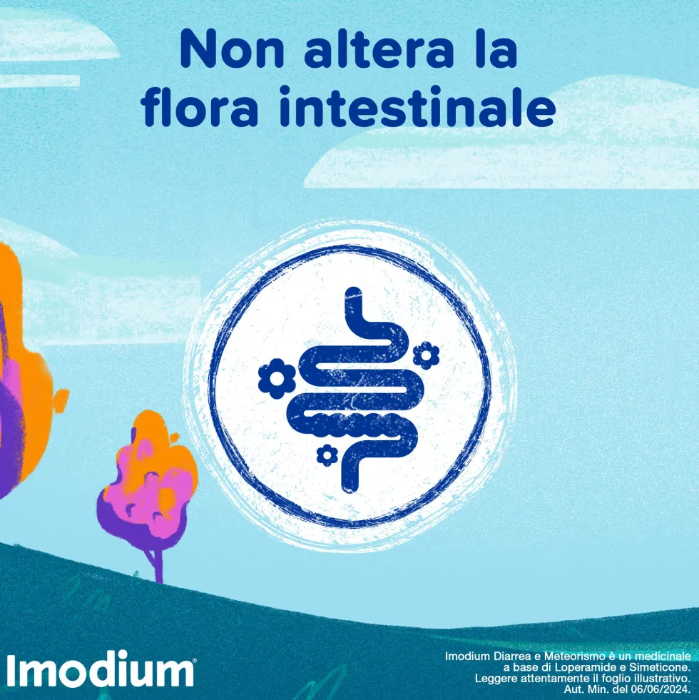 Imodium Diarrea e Meteorismo, 12 Compresse