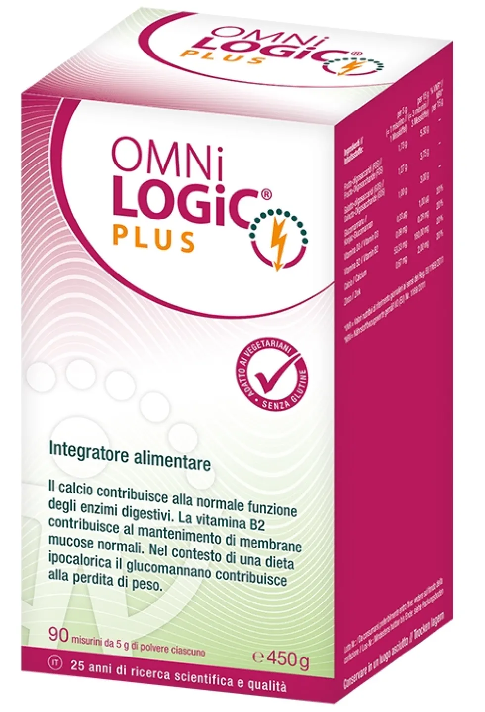 Institut Allergosan Omni Logic Plus Integratore per la flora intestinale e digestione, 450 g