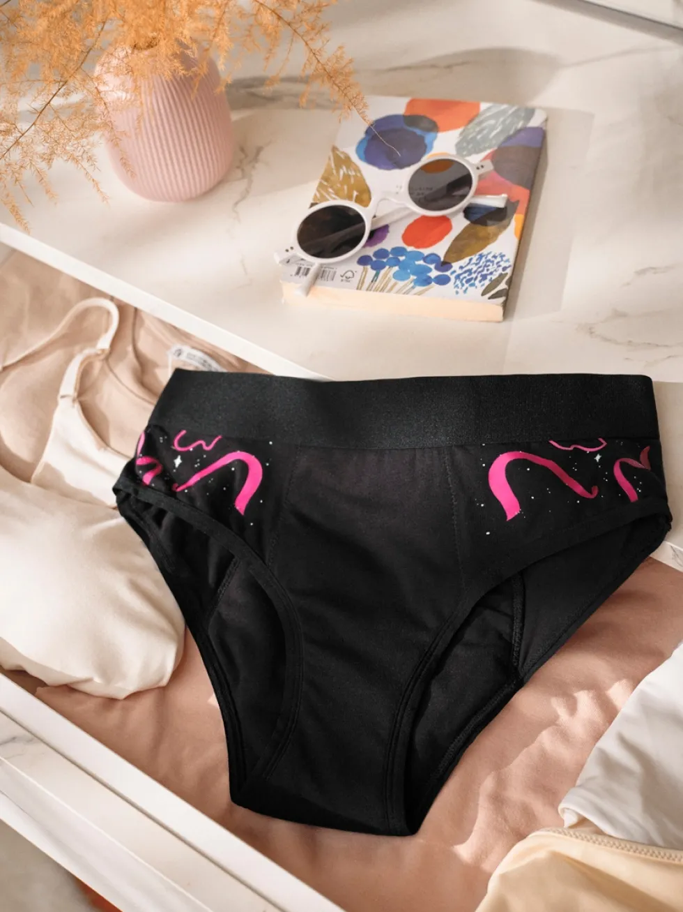 Intimina Bloom Slip Mestruale Riutilizzabile Taglia XXL, 3 Mutande Assorbenti