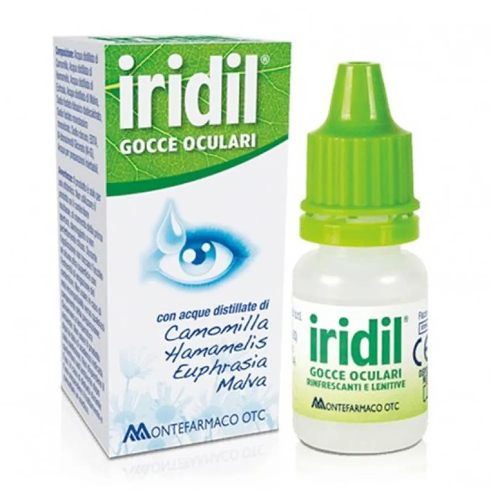 Iridil Gocce Oculari - Soluzione oftalmica lenitiva e rinfrescante per la secchezza, 10 ml