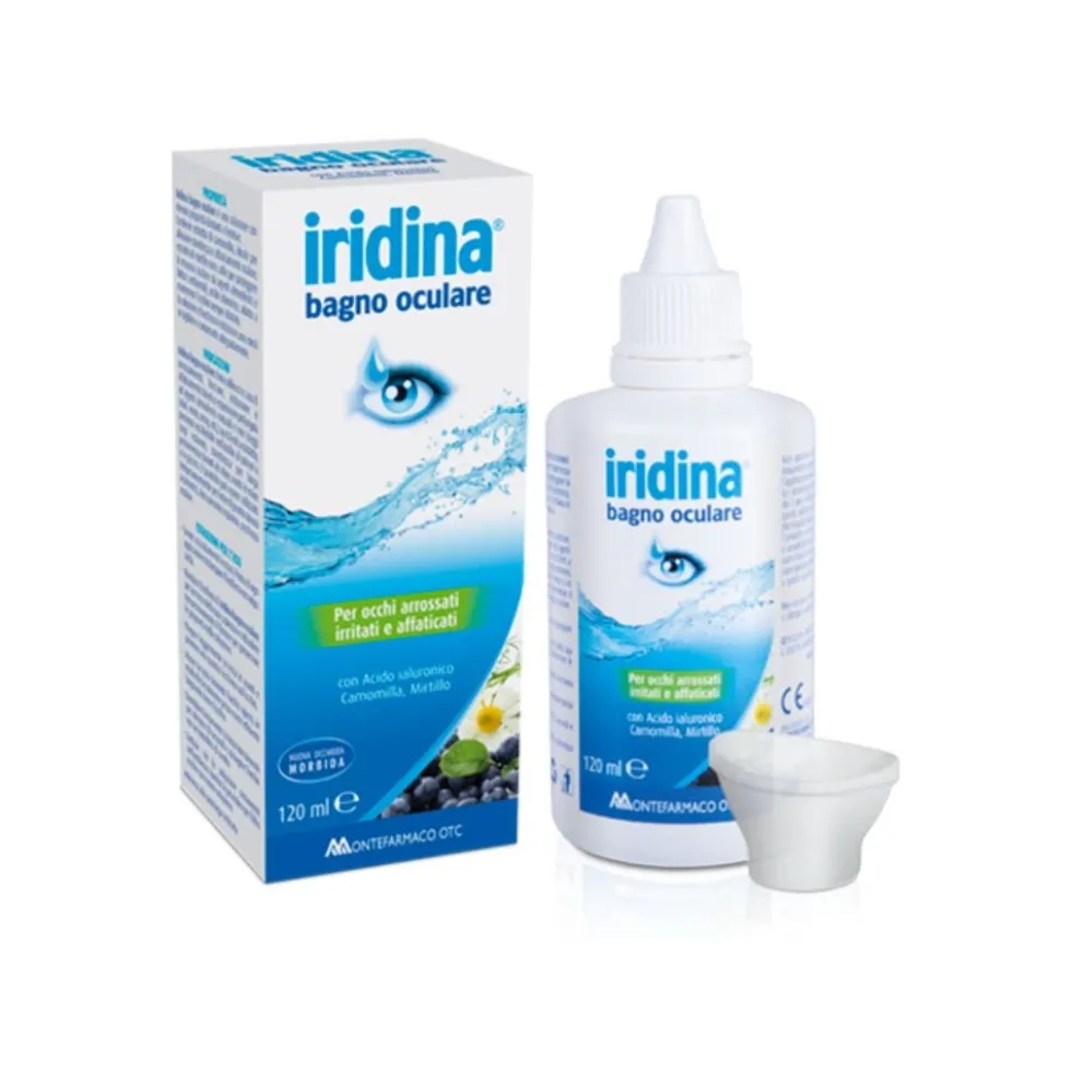 Iridina Bagno Oculare per Occhi Arrossati e Irritati, 360ml