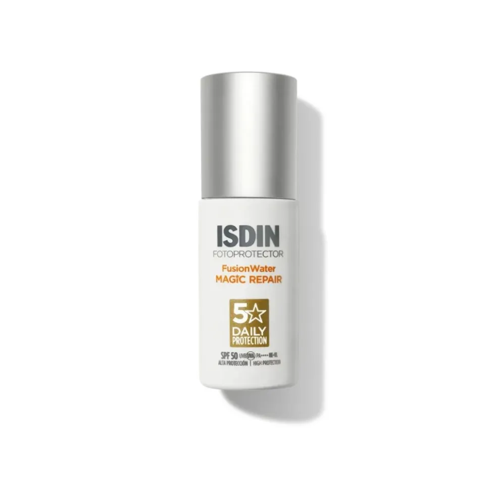 ISDIN Fotoprotector - Fusion Water MAGIC Repair SPF 50 Protezione Solare Viso Idratante Anti-Age, 50ml