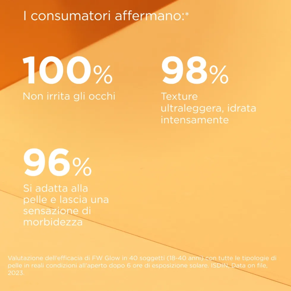 Isdin Fotoprotector Fusion Water Magic Glow SPF 50 - Fluido solare illuminante per il viso, 50 ml