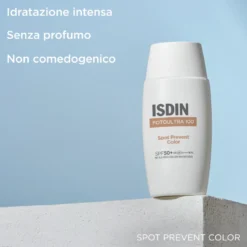 Isdin Fotoultra Spot Prevent Color SPF50+ Crema solare colorata per prevenire le macchie, 50 ml