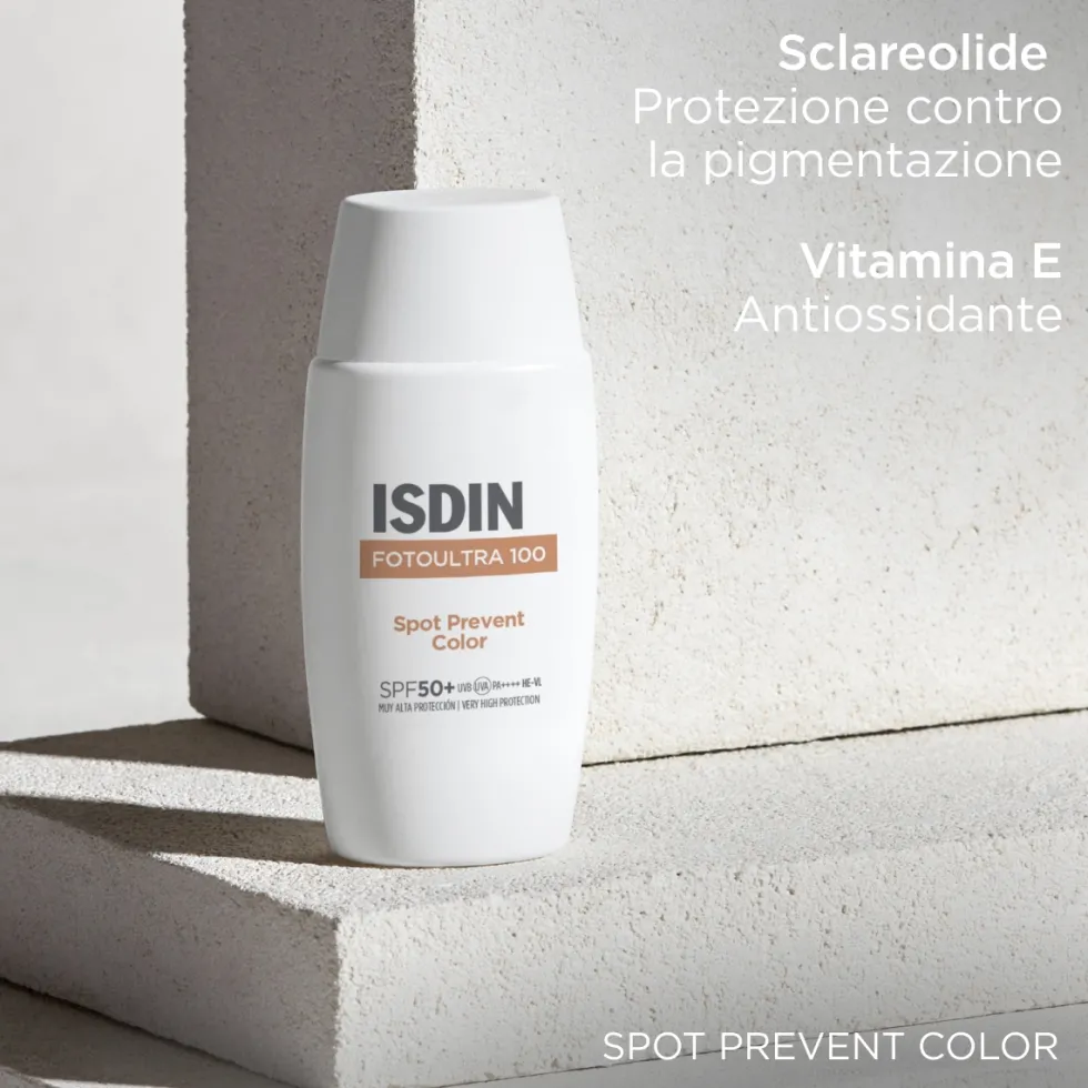 Isdin Fotoultra Spot Prevent Color SPF50+ Crema solare colorata per prevenire le macchie, 50 ml