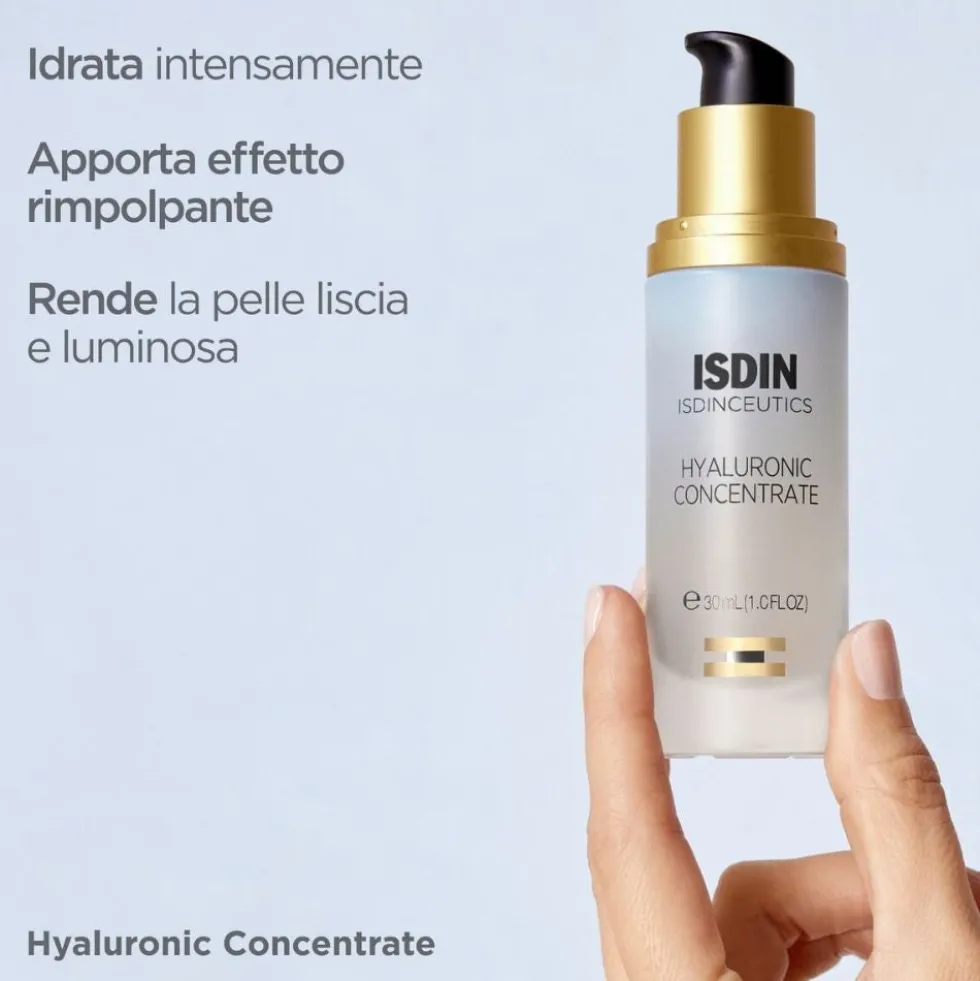 ISDIN Isdinceutics Hyaluronic Concentrato Siero Leggero Ultraidratante con Acido Ialuronico, 30ml