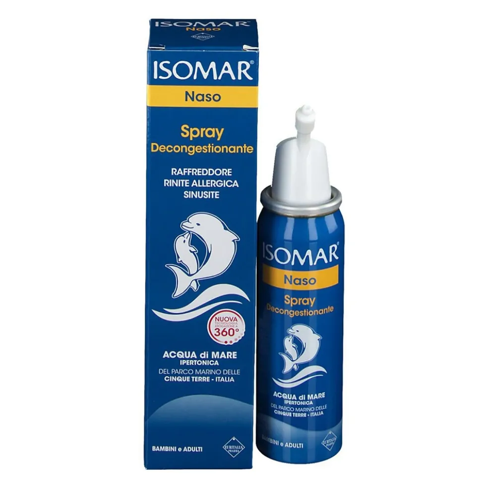 Isomar Naso - Spray decongestionante all'acqua di mare ipertonica per il raffreddore, 50 ml