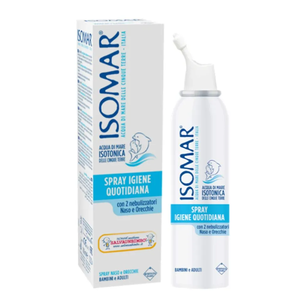 Isomar Spray Igiene Quotidiana Naso e Orecchie Acqua di Mare Isotonica, 100ml