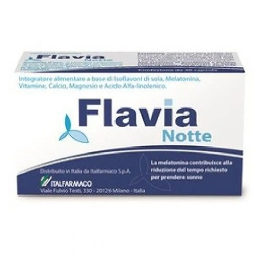 Italfarmaco Flavia Notte Integratore Alimentare Menopausa 30 Capsule Molli