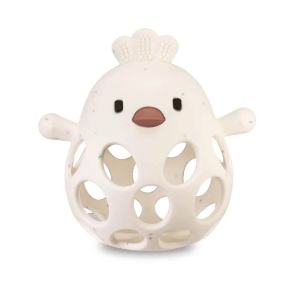 J Bimbi Bite & Play - Chicken Massaggiagengive in Silicone Smarties 6m+, 1 pezzo