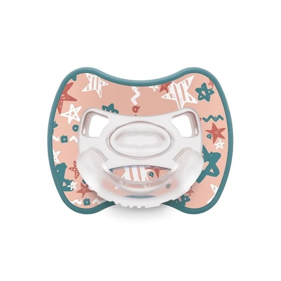 J Bimbi Glee Succhietto Super Leggero 2-6 Mesi Fantasia Stars, 1 Pezzo