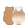J Bimbi Summer - Bipack Body Neonato 0-36 Mesi colore Caramello, 2 body