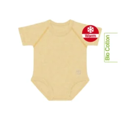 J Bimbi Warm - Melange Body Neonato 0-36 Mesi Giallo, 1 body