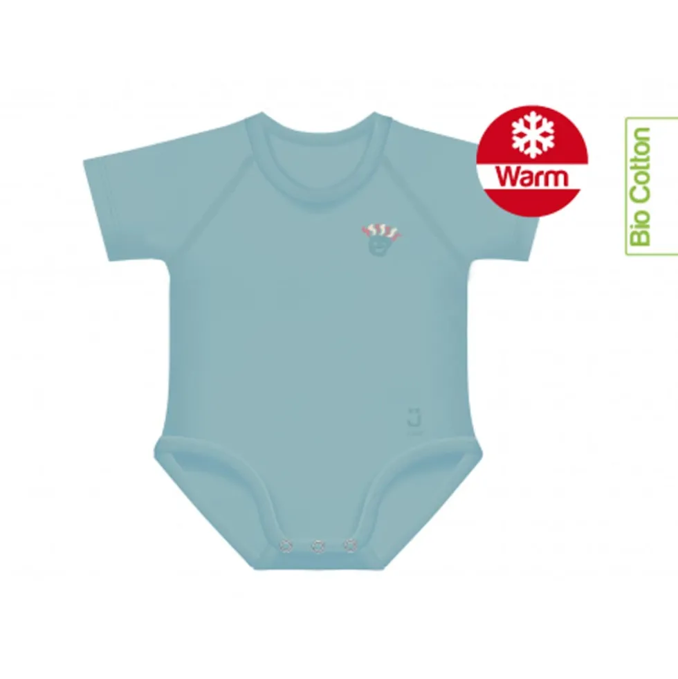 J Bimbi Warm Tribe - Eucalyptus Body Neonato 0-36 Mesi Azzurro, 1 body