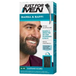 Just For Men Barba e baffi Kit colorazione M45 castano scuro