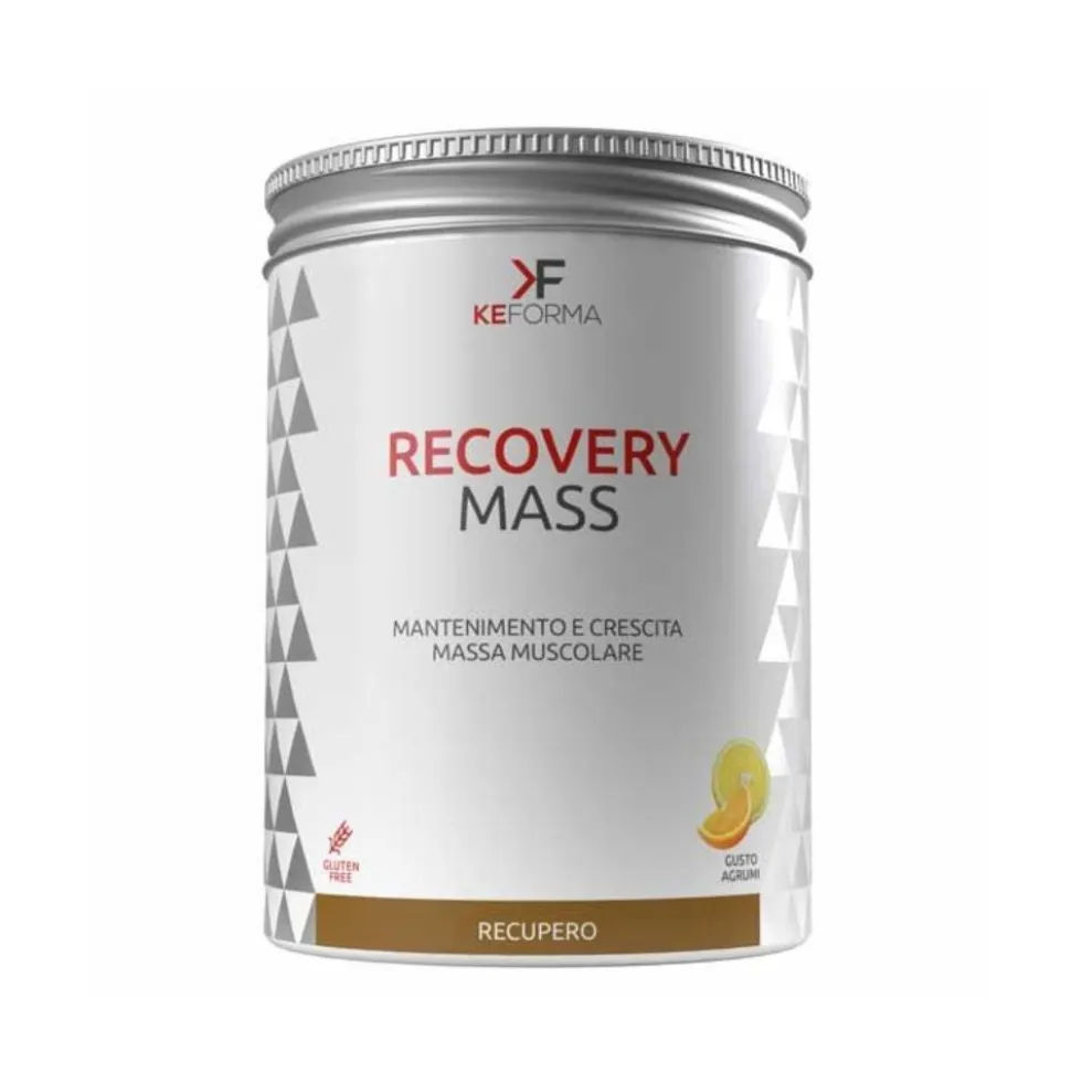 KeForma Recovery Mass Integratore Massa Muscolare in Polvere gusto Agrumi, 360g