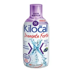 Kilocal Drenante Forte gusto mirtillo - Integratore per il drenaggio e la depurazione, 500 ml