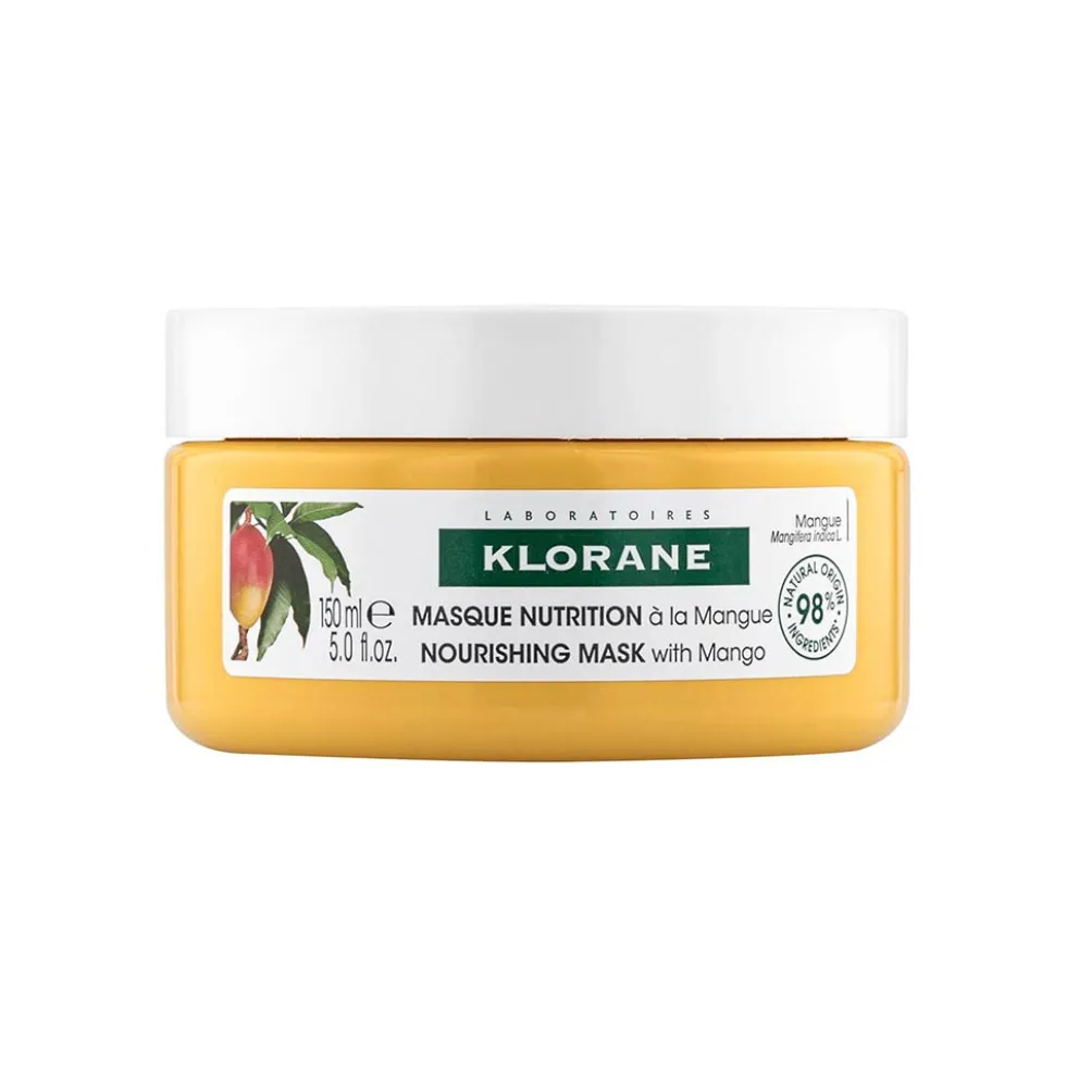 Klorane Burro di Mango - Maschera Nutritiva e Ristrutturante Riparatrice, 150ml