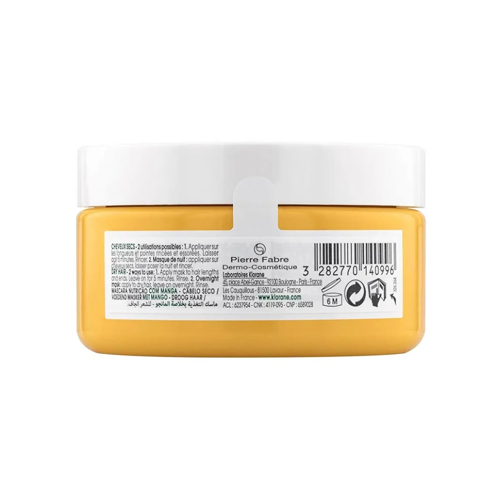 Klorane Burro di Mango - Maschera Nutritiva e Ristrutturante Riparatrice, 150ml
