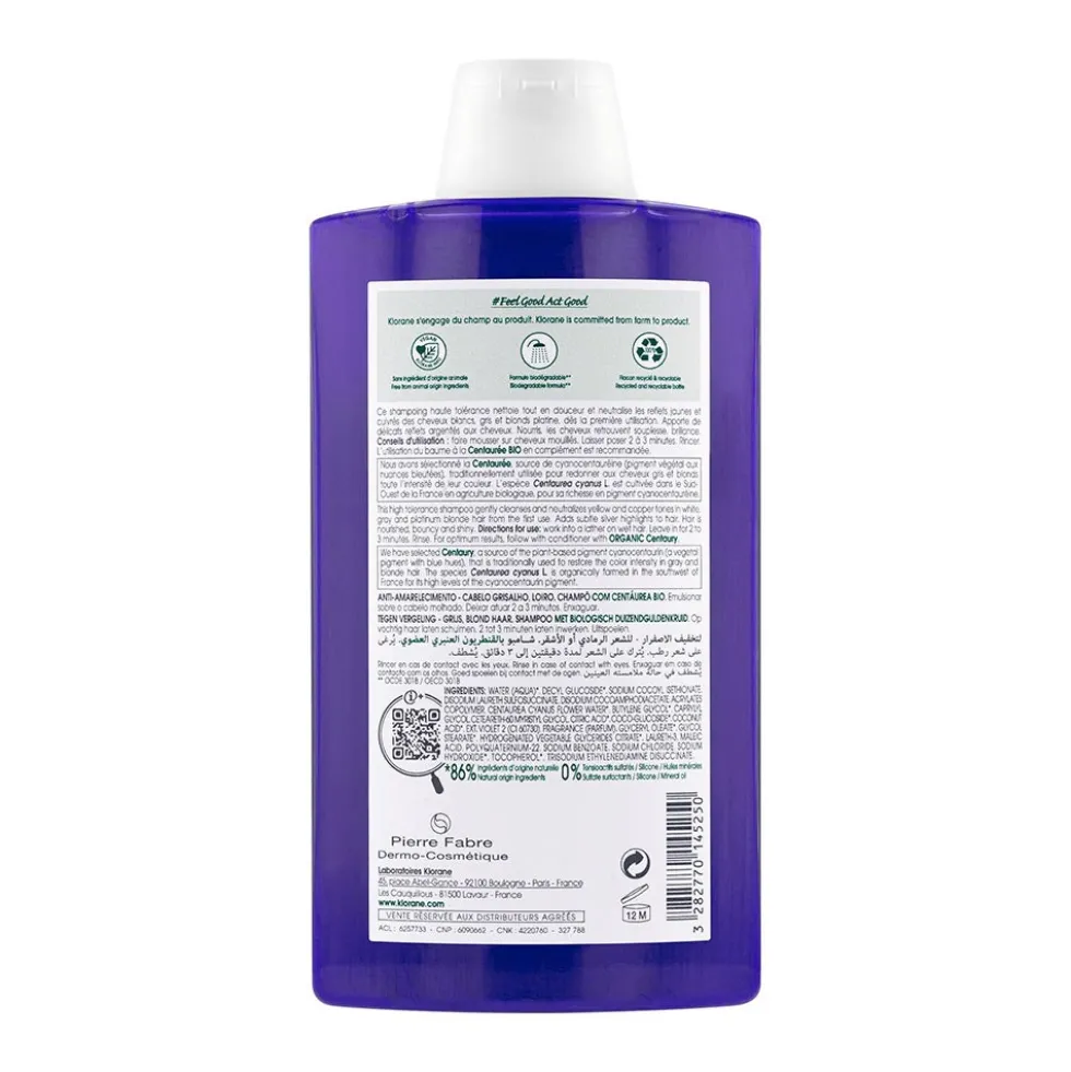 Klorane Centaurea - Shampoo Anti Giallo, 400ml