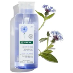 Klorane Fiordalisio BIO - Acqua Micellare Struccante 3 in 1, 400ml