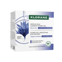 Klorane Fiordalisio BIO - Patch Occhi Hydrogel Leviganti e Idratanti, 7 paia di patch