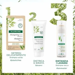 Klorane Latte D'Avena - Balsamo Ultra-Dolce per Tutti i Tipi di Capelli, 200ml
