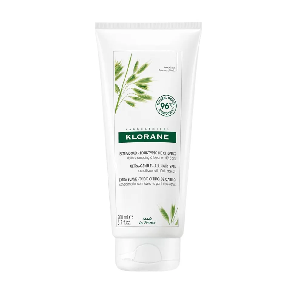 Klorane Latte D'Avena - Balsamo Ultra-Dolce per Tutti i Tipi di Capelli, 200ml