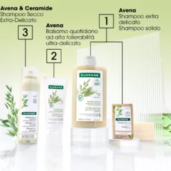 Klorane Latte D'Avena - Shampoo Secco Extra-Delicato all'Avena e Ceramide, 150ml