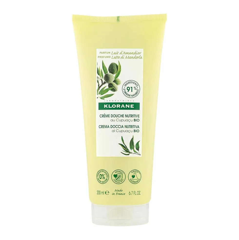 Klorane Latte di Mandorla - Crema Doccia Nutritiva con Burro di Cupuacu, 200ml