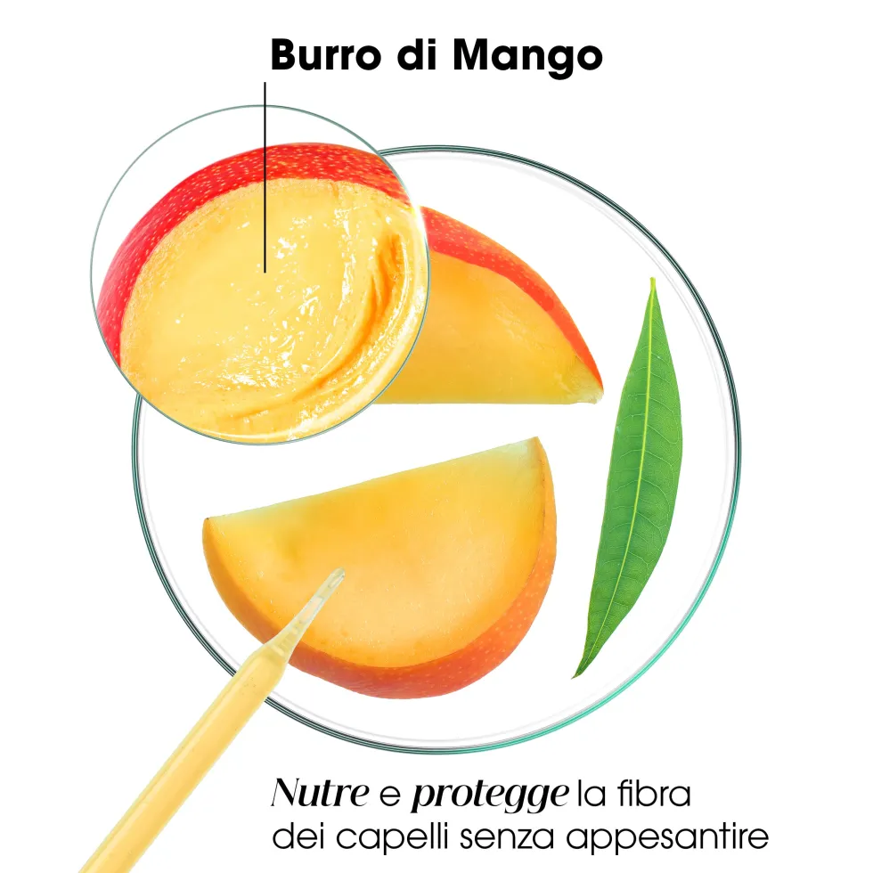 Klorane Mango - Shampoo Nutritivo Capelli Secchi Aridi Sfibrati, 400ml