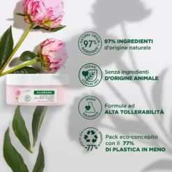 Klorane Peonia - Gel crema corpo idratante e lenitivo per pelli sensibili, 200 ml
