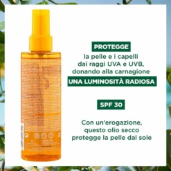 Klorane Polysianes - Olio Secco Spray Solare Corpo Capelli SPF30, 200ml