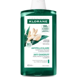 Klorane Shampoo alla galanga - Shampoo antiforfora trattante e riequilibrante, 400 ml