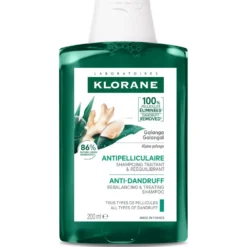 Klorane Shampoo alla galanga - Shampoo antiforfora riequilibrante e lenitivo, 200 ml