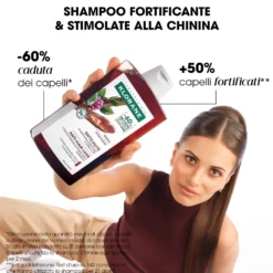 Klorane Shampoo Fortificante & Stimolante alla Chinina Stimola la Crescita dei Capelli Indeboliti, 400ml