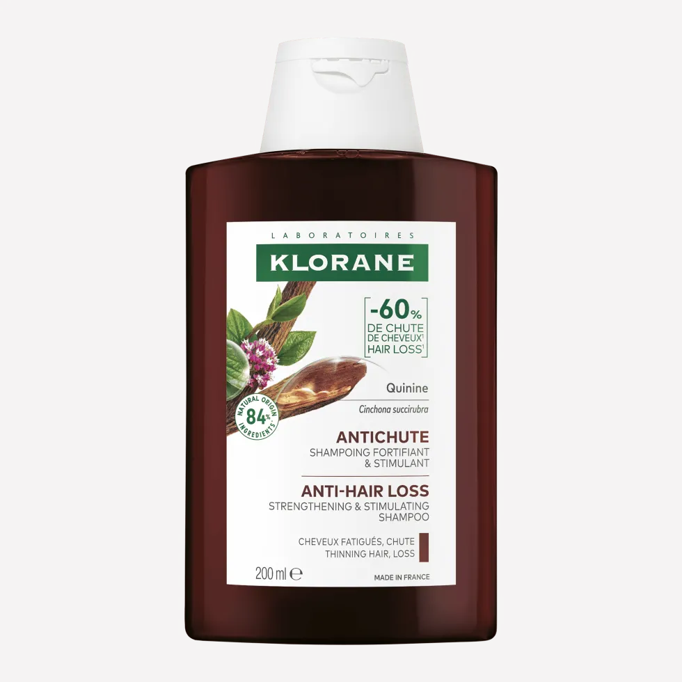 Klorane Shampoo Fortificante & Stimolante alla Chinina Stimola la Crescita dei Capelli Indeboliti, 200ml