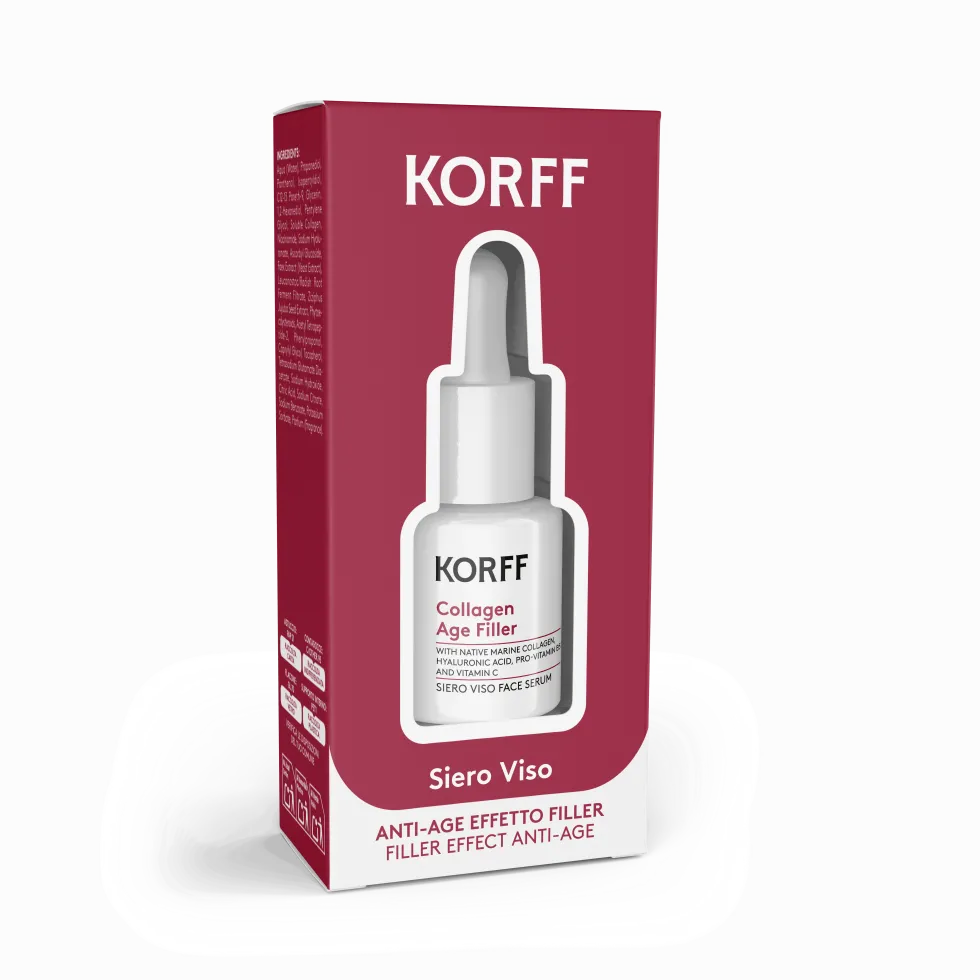 Korff Collagen Age Filler Siero viso per rimpolpare e rassodare la pelle, 10 ml