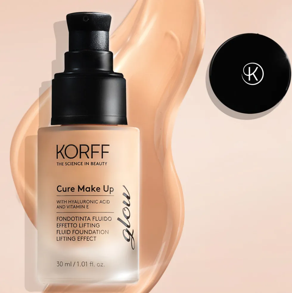 Korff Cure Make Up - Fondotinta Fluido Effetto Lifting Glow Colore N. 03, 30ml