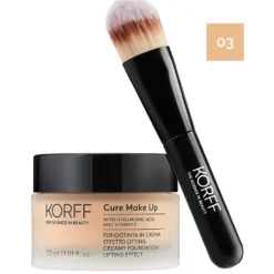 Korff Cure Make Up - Fondotinta in Crema Effetto Lifting N. 03, 30ml + Pennello