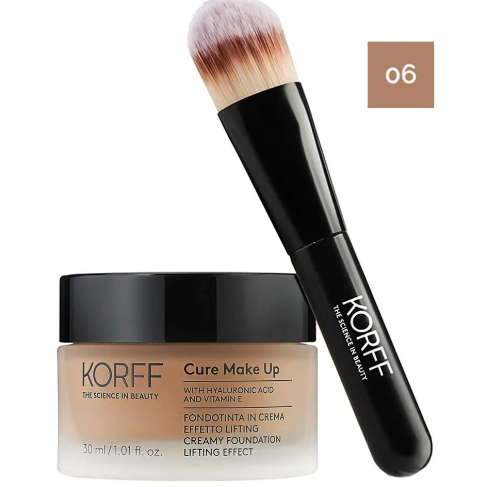 Korff Cure Make Up - Fondotinta in Crema Effetto Lifting N. 06, 30ml + Pennello