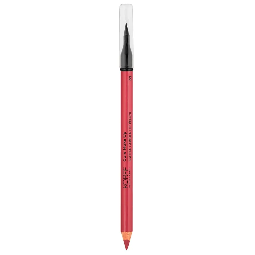 Korff Cure Make Up - Matita labbra colore 02 con pennello per definire il contorno, 1,08 g
