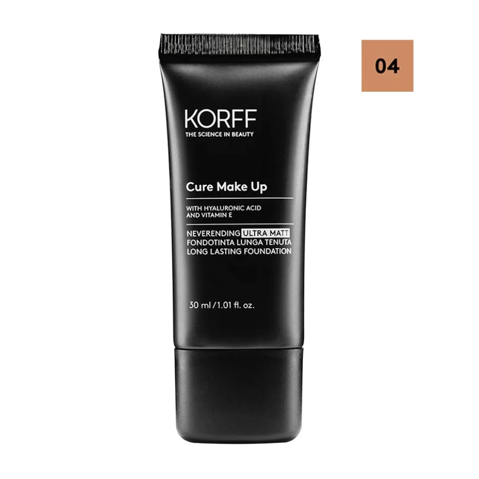 Korff Cure Make Up - Neverending Ultra Matt Fondotinta Lunga Tenuta N. 04, 30ml